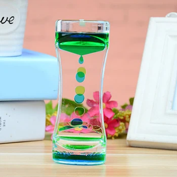 

1pcs Creative Double Color Floating Liquid Oil Acrylic Hourglass Liquid Visual Movement Hourglass Timer Home Decoration TSLM1