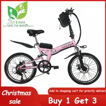 Электрический велосипед, вспомогательный складной электрический велосипед, 20 дюймов, EBike, 350 Вт, мощный, 36 В, 8AH, литиевая батарея, электрический автомобиль для мужчин и женщин