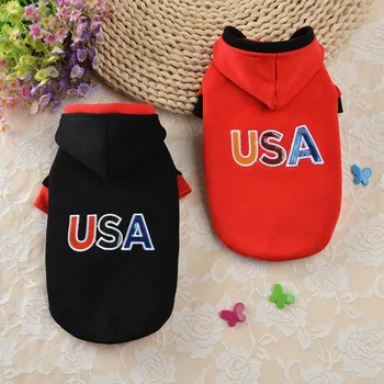 

Pet Autumn And Winter Letters Printed Hooded Coat Small And Medium Dogs Warm Hoodie 2020