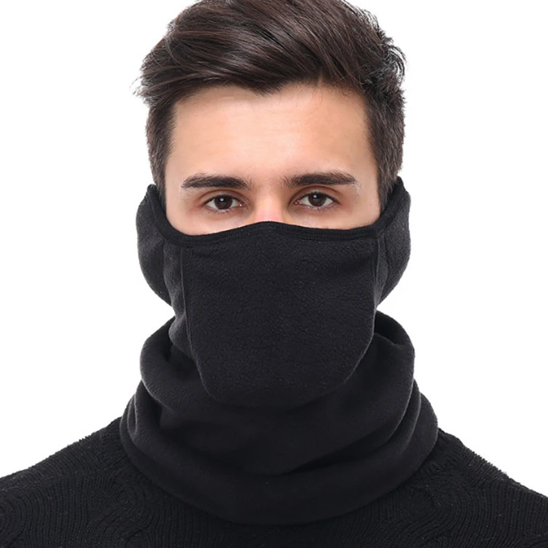 Men Women Earmuffs Dustproof Warm Mask Winter Outerdoor Riding Running Cycling comfortable Fit the face contour - Цвет: Black