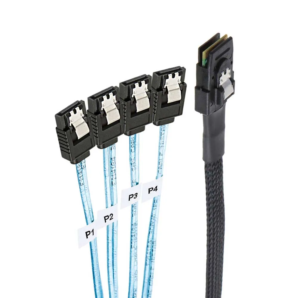 Mini SAS 36P SFF 8087 Male to 4 SATA 7P Female кабель Splitter SAS/SATA адаптер 12Gbp серверный жесткий диск с