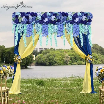 

New 1m Artificial flower row orchid wisteria vine wedding arch backdrop decor party event road guide flower arrangement crafts