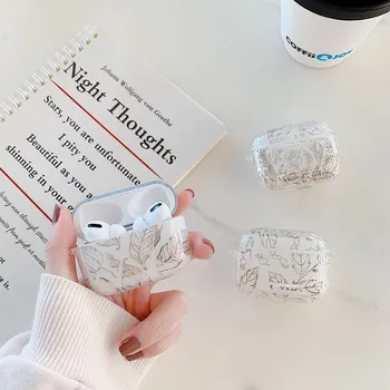 

Luxury Gold leaf headphone case For AirPods Pro Case flower Pattern silicon Cover For AirPods 3 Air Pods Pro 3 Earphone Case