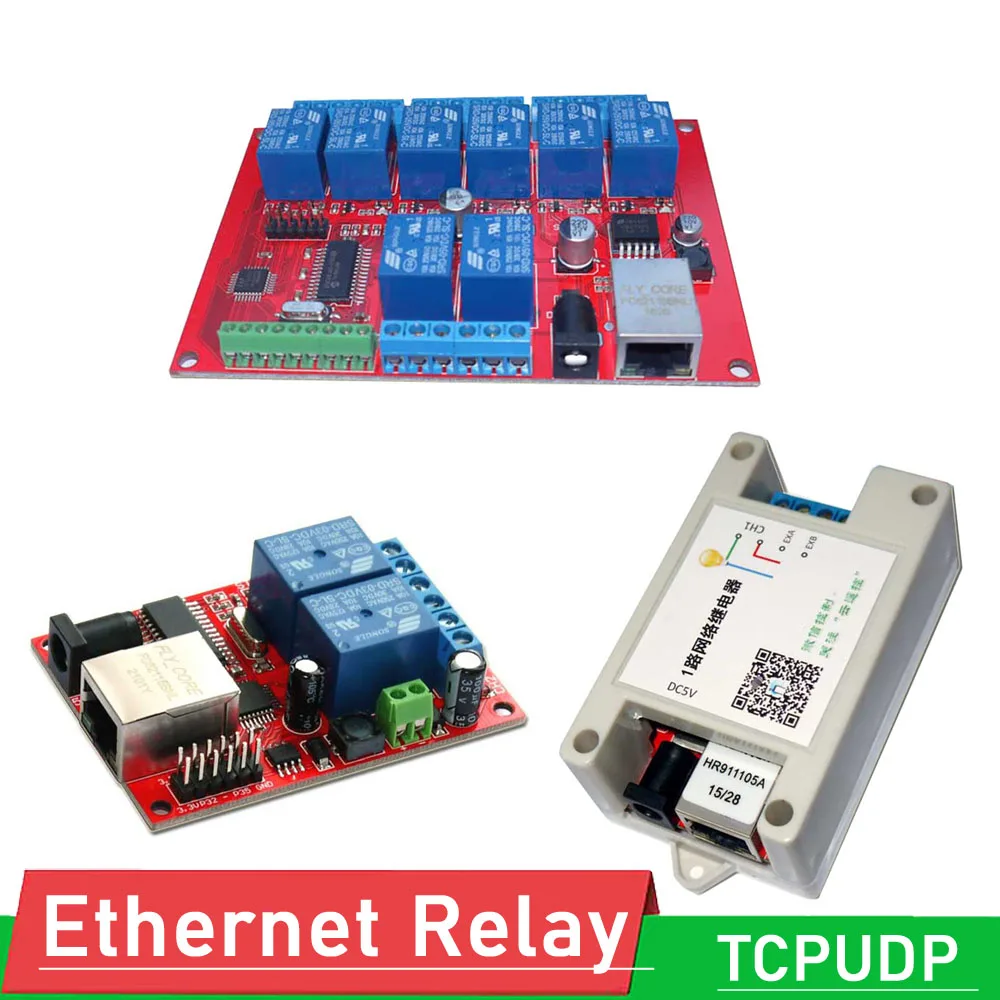 

1/2/8CH LAN Ethernet Relay Board Network Switch Jog delay TCP/UDP Controller Module WEB Server digital input TCPUDP control