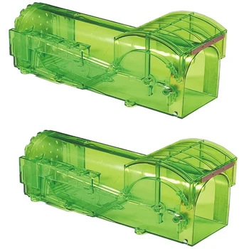 

2Pcs Humane Live Mouse Traps for Indoors and Outdoors Live Catch Release Highly Sensitive and Secure Reusable