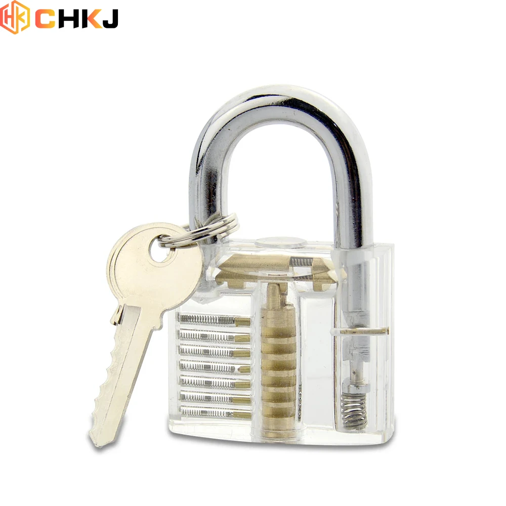 

CHKJ Transparent Lock Tool Visible Cutaway Mini Practice View Padlock Hasps Training Skill For Furniture Hardware Locksmith
