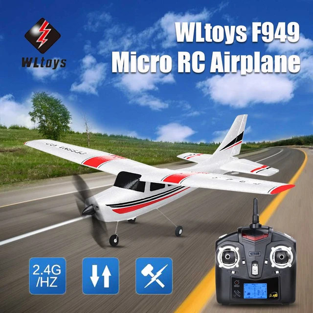 Avião Rc Cessna 182 F949 Controle Remoto 3 Canais Wltoys