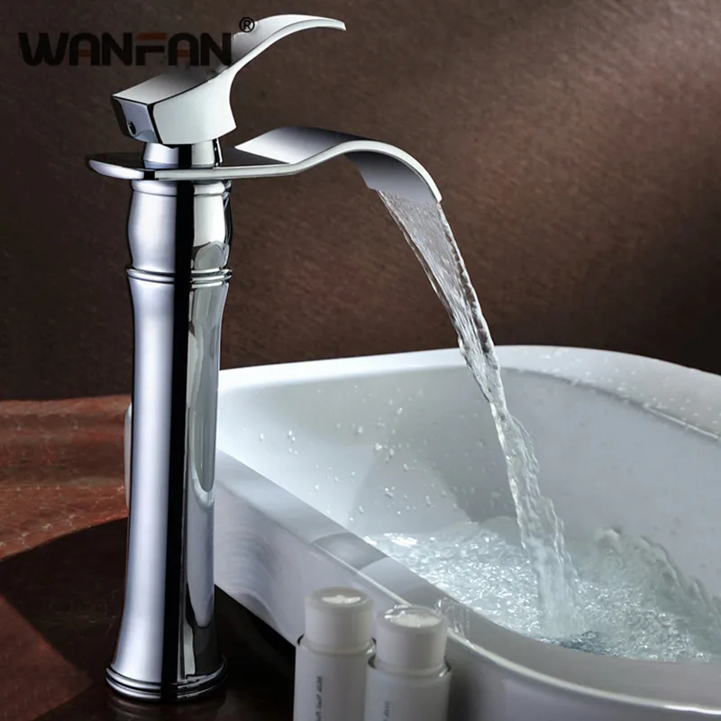 Современные смесители для раковины водопад краны позолоченные роскошные