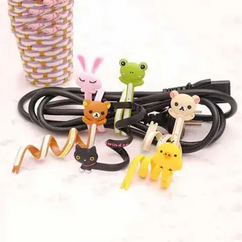 

Cute cartoon animal Winder Cable Winder Silicone Cable Organizer Management Wire Cord fixer Silicone Holder