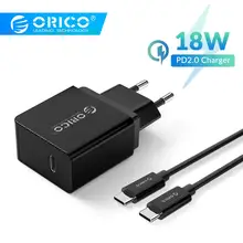 ORICO 18 Вт usb type C зарядное устройство Быстрая зарядка PD быстрое зарядное устройство для iPhone 11Pro iPhone 11Pro Max xiaomi huawei PD зарядное устройство