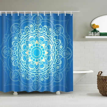 

Waterproof 3D print Mandala shower curtain Indian boho decor bath curtain for bathroom curtain cortinas para bano