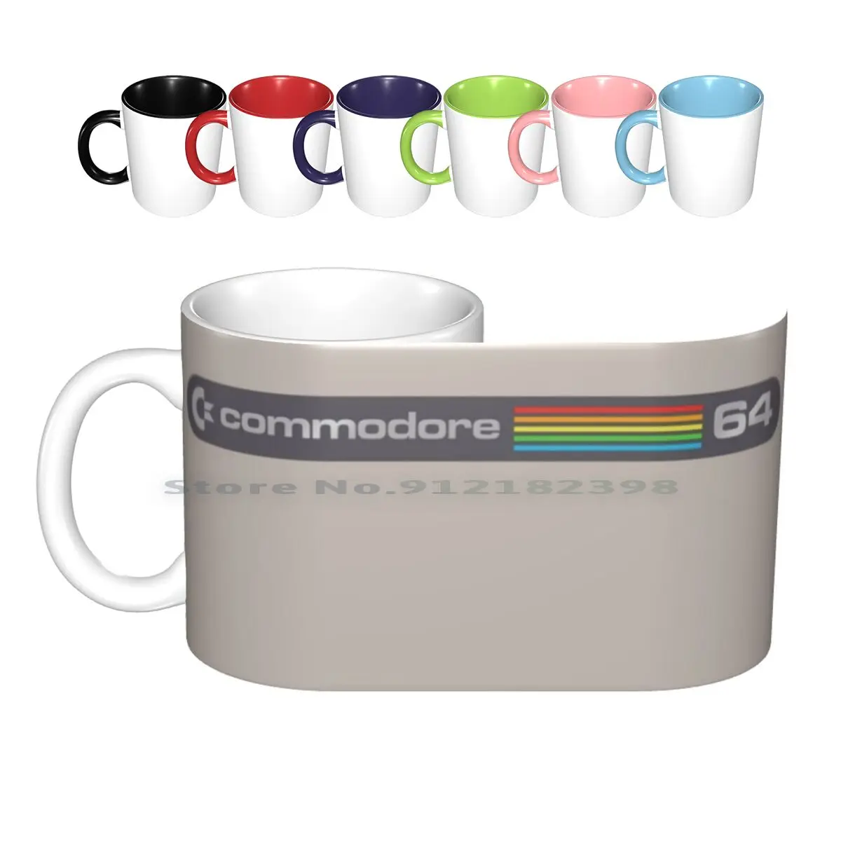 Commodore 64 Badge Tazze In Ceramica Tazze Da Caffè Tazza Da Tè Al Latte Computer Commodore Commodore64 Commodore 64 C64 Retro Retrogaming