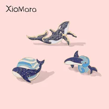 

Ocean Planet Whale Enamel Pin Adventure Constellation Brooch Badges Backpack Cute Lapel Clothes Jewelry Romantic Lover Gifts