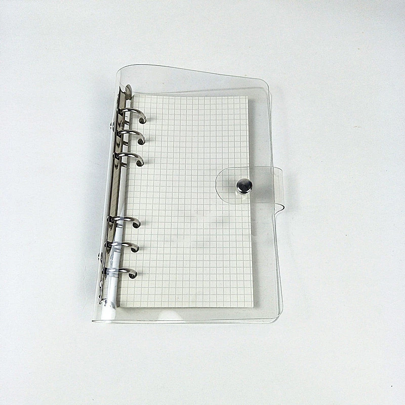 A5 A6 A7 Transparent Loose Leaf 6 Ring Binder Notebook Planner Diary Cove new