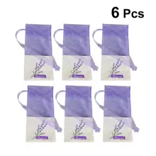 6 шт. хлопок лавандового цвета Саше мешок пустой мешочек Саше цветочный принт аромат Лаванда Саше сумка кошелек для дома аромат саше