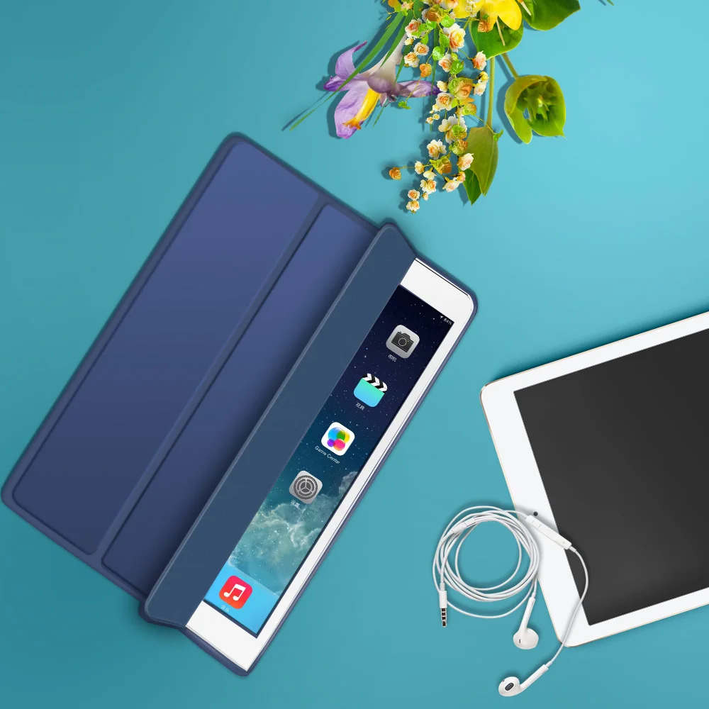 Чехол с карандашом для iPad 10,2 дюймов, умный чехол из искусственной кожи, защитный чехол, чехол с функцией автоматического сна/пробуждения для модели A2197