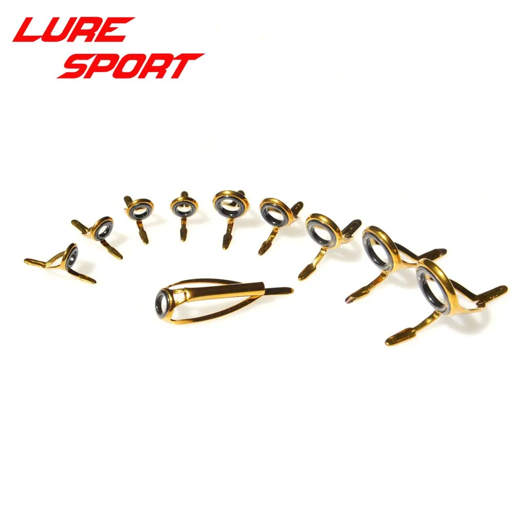Комплект направляющих LureSport KW guide MN 10 шт. золотая стальная рама стержень с кольцом