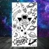 Anchor Pirate Skull Temporary Tattoos For Women Adult Men Kids Boy Astronaut Ship Seahorse Fake Tattoo Neck Arm Hand Small Tatoo 2