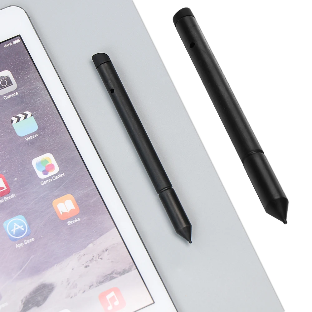 1 шт. Универсальный 2в1 черный резиновый резистивный емкостный сенсорный экран Стилус для iPhone iPad Tablet gps Аксессуары для мобильных телефонов