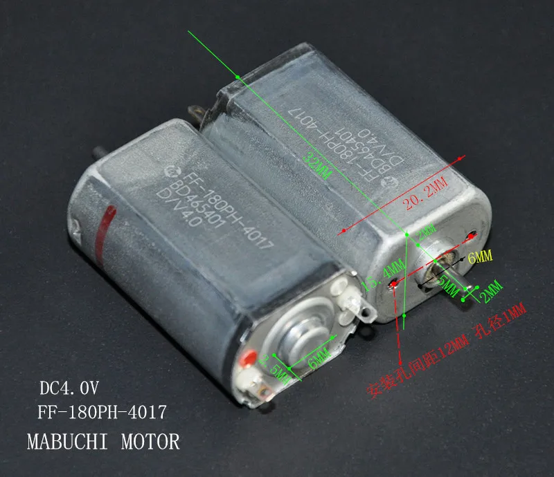 2 шт./лот, двигатель 180, FF-180PH-4017 двигатель DC4.0V для mabuchi, металлическая щетка, бесшумная высокоскоростная Бритва для волос cd-плеера