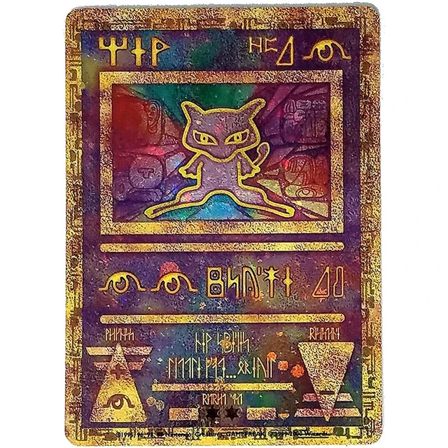 Anime Pokemon Ancient Weries Gold Cards Collection Card - Ancient Mew Promos Collection Toys For Children 3