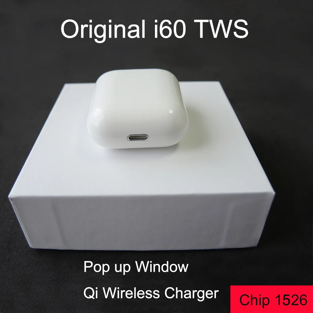 

Fu&Y Bill New I60 I30 TWS Pop Up 1:1 Wireless Bluetooth Earphone Separate Use QI Wireless Charging Bass Earphones PK I20 I12 I10