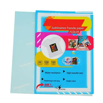 

High Quality 100PCS Sublimation Transfer Paper A4 Machine Washable High Quality For Non-cotton Clothes Modal T-shirt