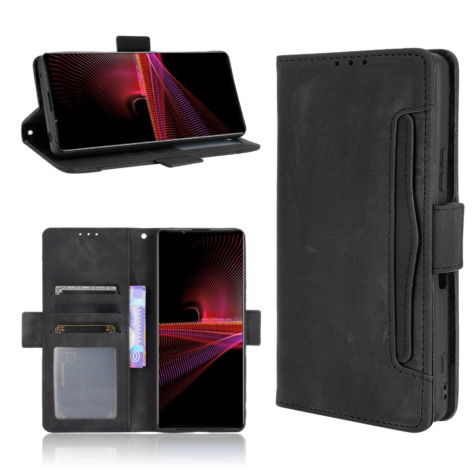 Case for Sony Xperia 1 III 10 III Premium Leather Wallet Leather Flip Multi-card slot Cover