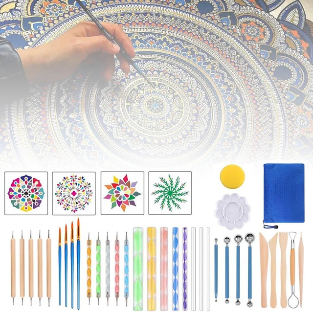 38 PCS Mandala Dotting Tools Set For Painting Rocks Dot Kit Rock Stone  Painting Pen Polka Dot Tool Template Cosmetic Dcoration - AliExpress