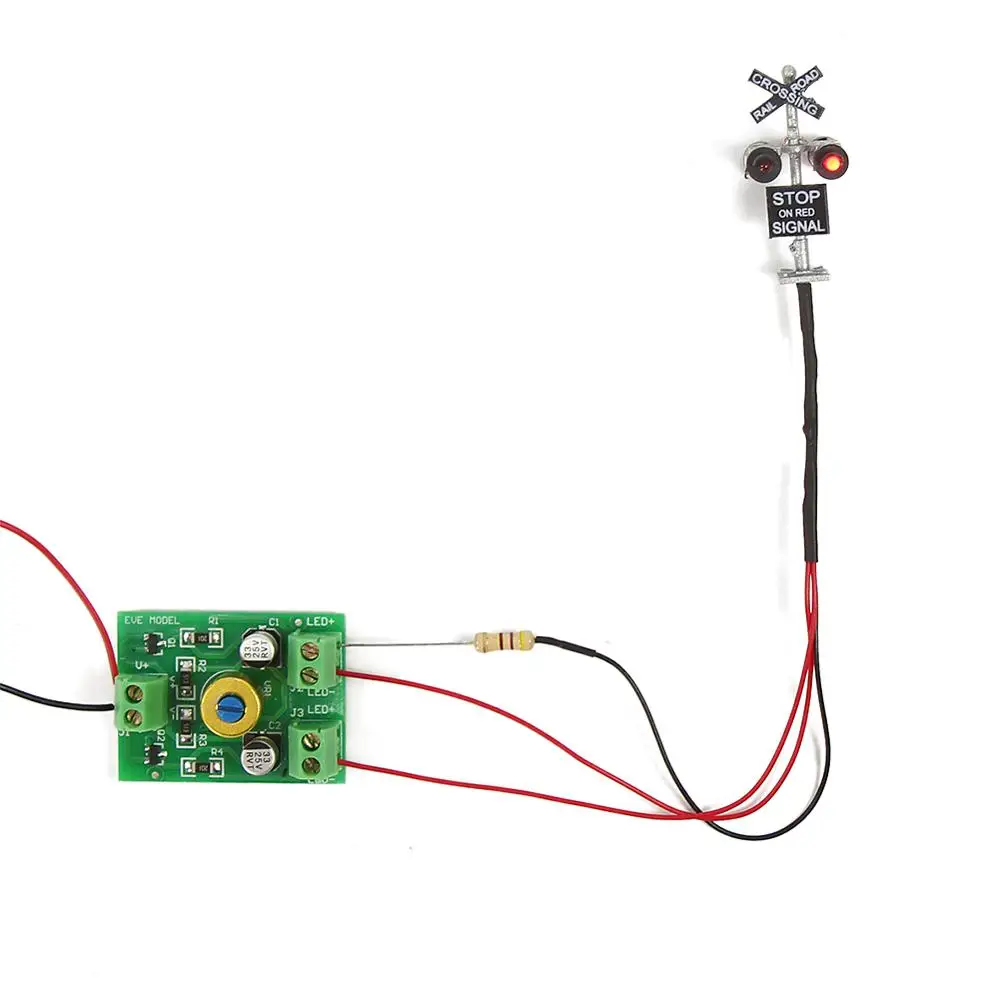 1 Unità N Modello In Scala Railway Crossing Signals Led Head 1:160 Modello Traffic Singal E Circuit Board Flasher Jtd150Rp