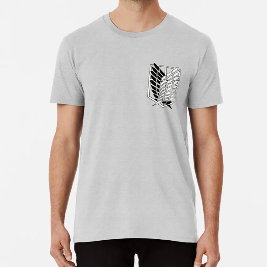 Attack on Titan Emblem T shirt attack titan snk attacks livai rivaille armin animates manga naruto | Мужская одежда
