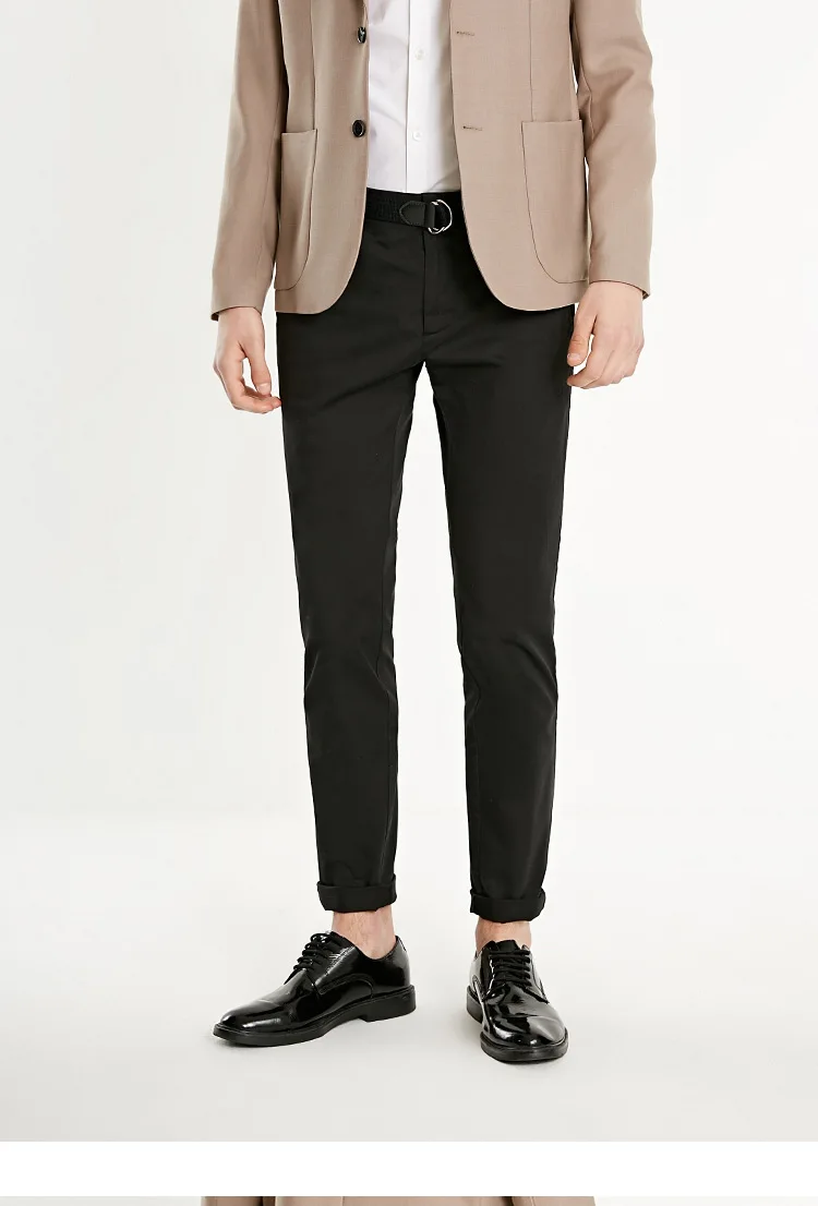 JackJones мужские Умные повседневные однотонные брюки 219114573