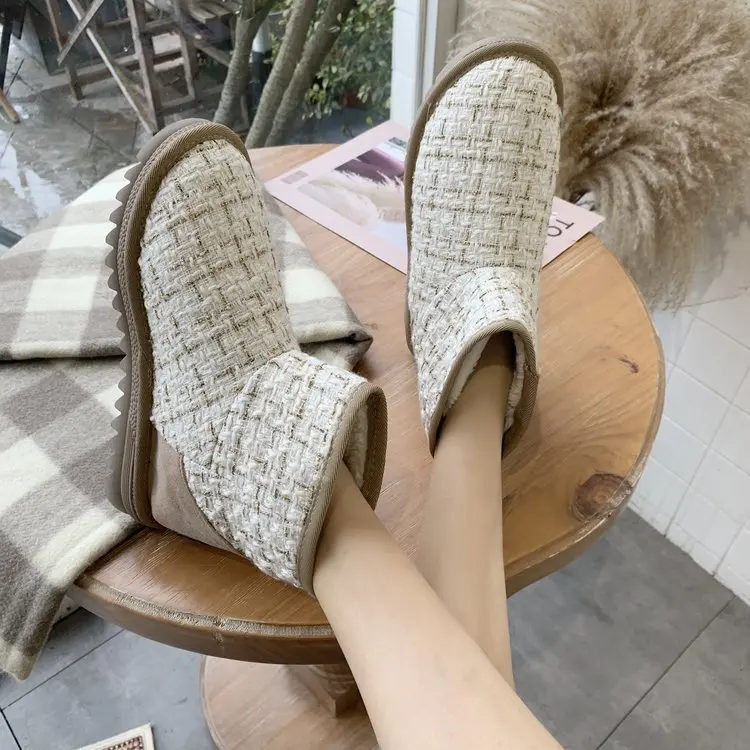 Round Toe Women's Rubber Boots Australia Flat Heel Fashion Womens Shoes Low Heels booties Booties Ladies Boots-women Lace