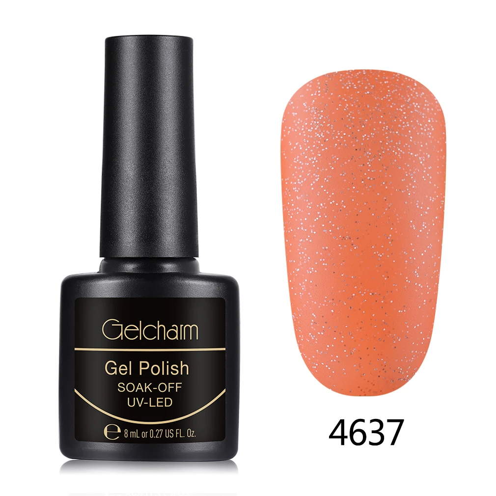 4637 Gelcharm 8 мл матовый эффект УФ-гель для ногтей Гель-лак one step без необходимы вещи наивысшего Базовое покрытие био-Гели Soak Off УФ гель-Лаки DIY гель лак для ногтей - Цвет: 4637