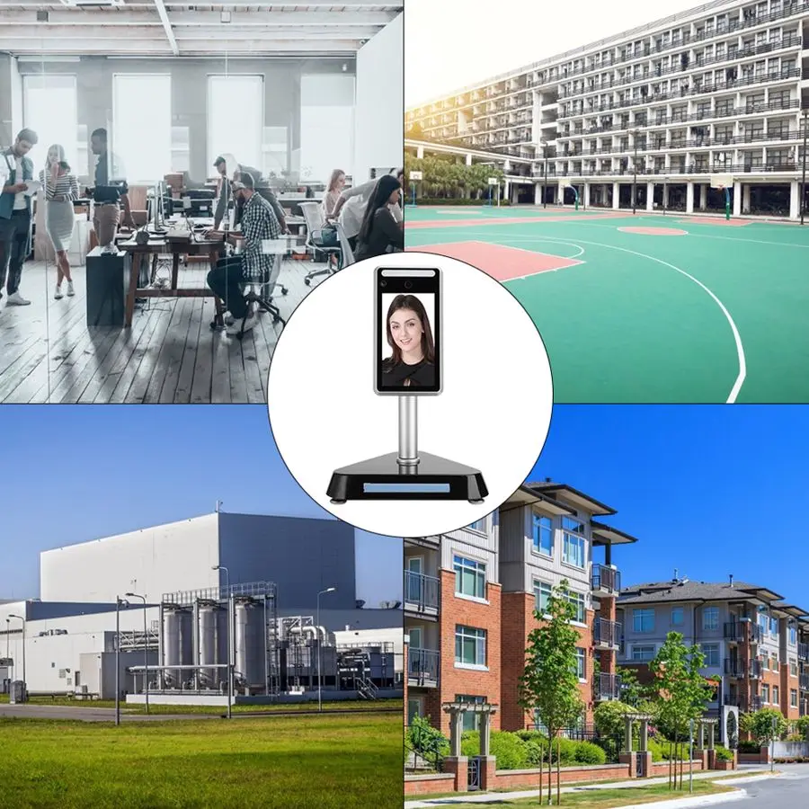 YD-CW-0701-A 7 Inch High Definition Display Face Recognition Temperature Measuring Integrated Machine 100-240V - Famidy.com