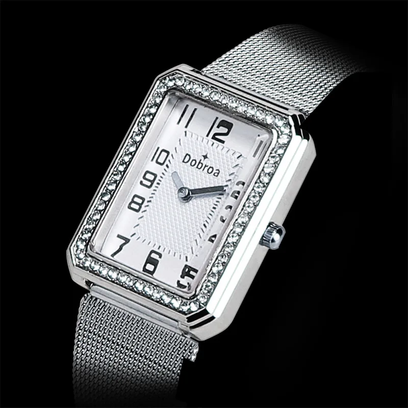 

Douyin Hot Selling Quartz Watch AliExpress Ladies' Watch Wrist Watches Square Cool Snap Closure Watch