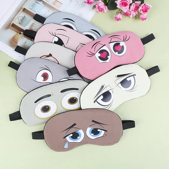 

1PC Eye Design Sleep Mask Travel Shade Cover Blindfold Fashion Cute Cartoon Natural Relax Sleeping Eye Mask Soft Padded Sleep