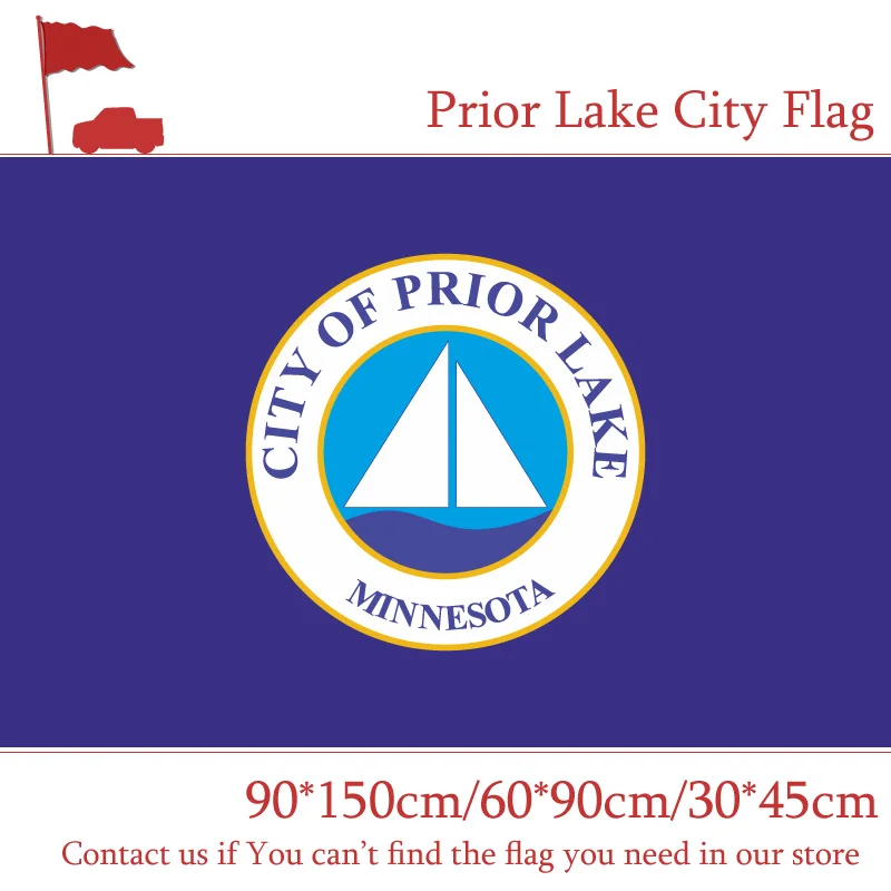 

Free shipping Prior Lake City Flag 30*45cm Car Flag 90*150cm 60*90cm Flag 3x5ft Polyester Printing