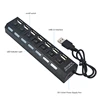 kebidumei Newest High Speed 7 Ports Hub USB 2.0 Hub with Switch LED Indicator 5Gbps For Laptop PC Windows XP Win7/8 Linux Mac OS ► Photo 2/6