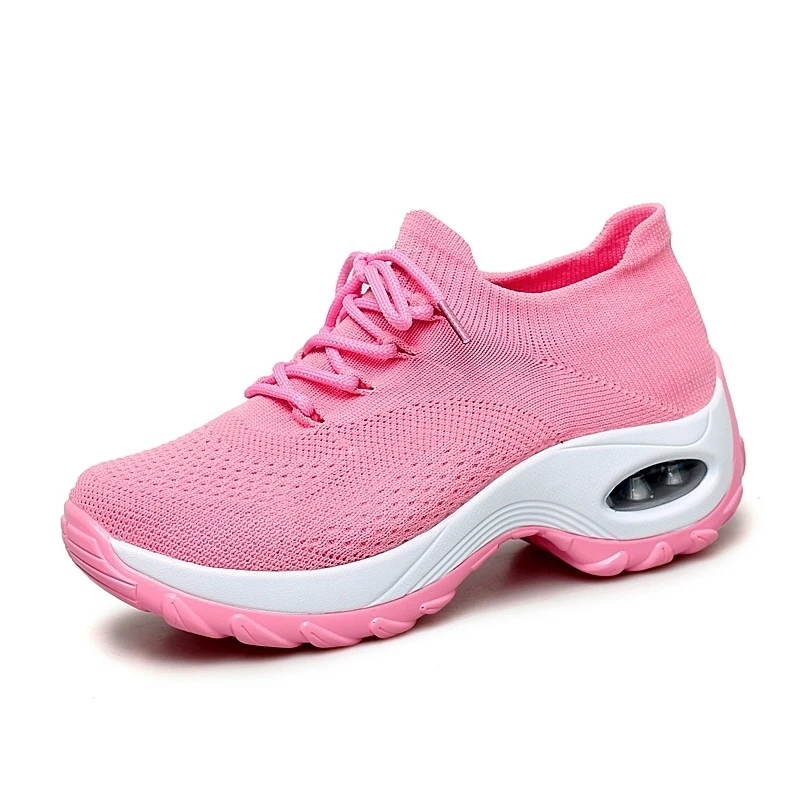 Брендовая tenis feminino; Новинка; сезон осень; женская обувь для тенниса; дышащие кроссовки на танкетке; спортивная обувь; удобные кроссовки; Zapatos De Mujer - Цвет: pink women shoes