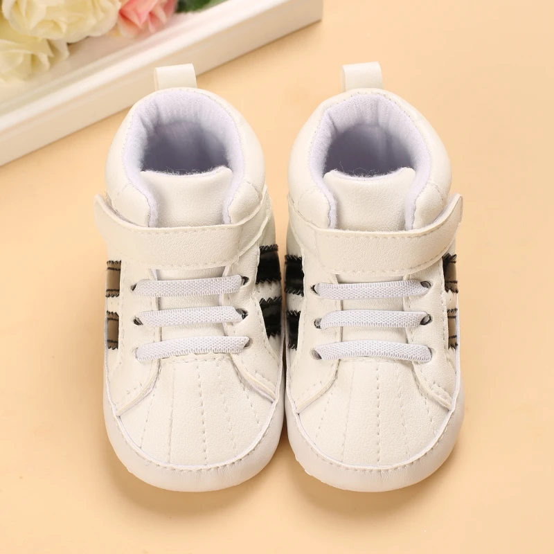 Boys And Girls Gentleman Shoes Soft Soled White Shoes Leisure Sports Newborn First Walk 0-18Months Bed baby shoes children sports shoes