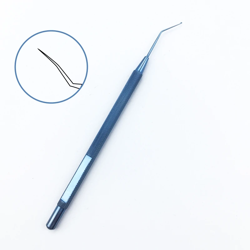 

Ophthalmic Titanium Instrument 0.5mm Semi-sharp tip Repositor Synechiae Spatula eye tools