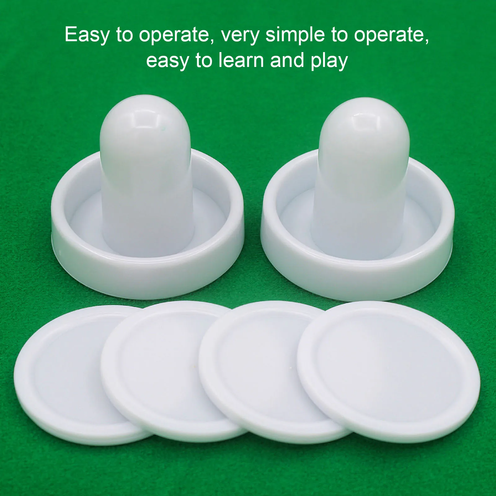 6pcs/Set Air Hockey Pushers Puck Game Table 96MM Slider Pusher Set With 4 Pucks Board Accessories | Спорт и развлечения