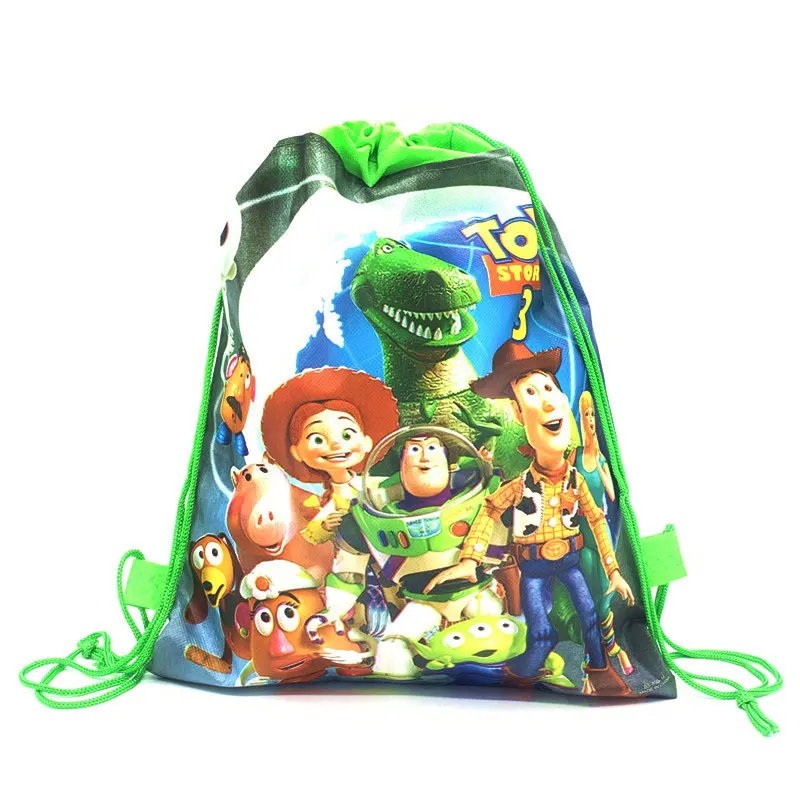 Toy-Story-bagC 6/12/24/30 шт. disney из мультика «История игрушек» шнурок Сумка детская школьная сумка декор для вечеринки в честь Дня Рождения нетканый подарочные тканевые пакеты - Color: Toy-Story-bagC