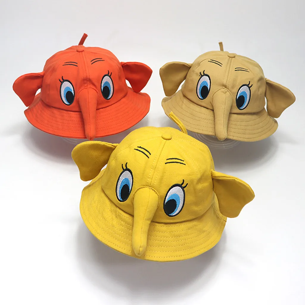 Мягкая Солнцезащитная шляпа для мальчиков и девочек с объемным рисунком слона