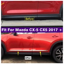 

Chrome Door Body Anti-scratch Molding Plate Protection Cover Side Strips Trim For Mazda CX-5 CX5 2017 - 2021 Accessories Panel