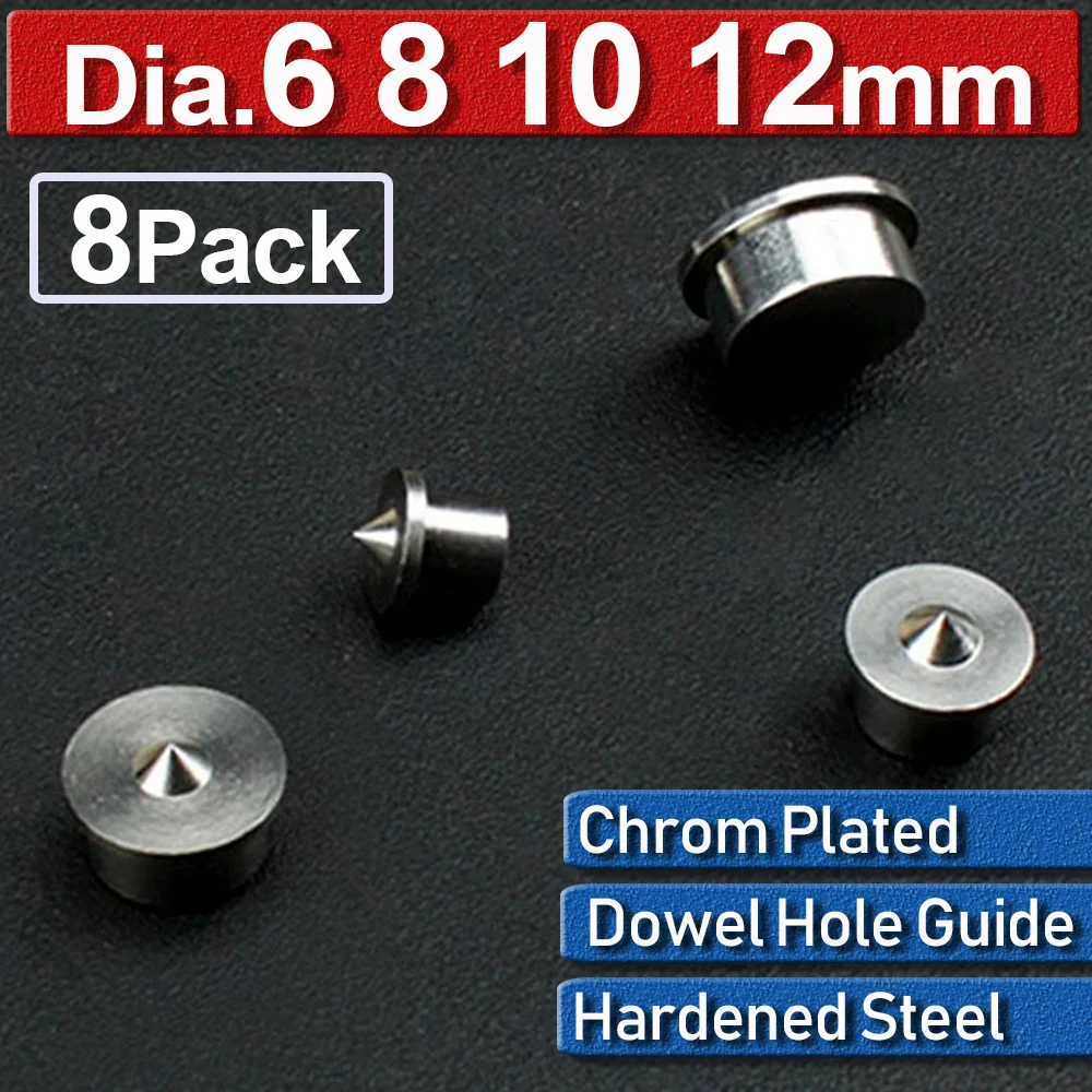 

8Pcs Dowel Tenon Centre Point Pin Set Aligning Tools 6 8 10 12mm Hole Dowel Centers Tenon Alignment Tools Points Marker D40