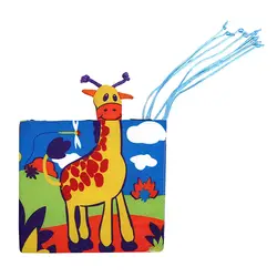 NICEXMAS 1 шт. детская кроватка бампер головоломка мягкий зоопарк Жираф развивающая Ткань Книга игрушка кроватка галерея для детей младенцев