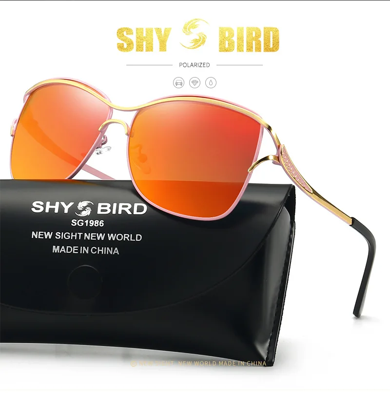 SHYBIRD, женские солнцезащитные очки большого размера, двухслойная оправа, Ретро стиль, поляризационные очки, мужские солнцезащитные очки для вождения, HD UV400, зеркало для покупок