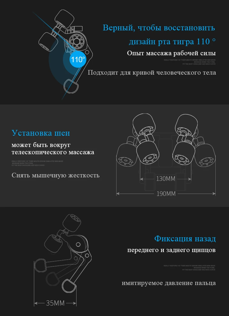 Jinkairui Электрический нагревательный массажер для шеи шиацу роликовый инфракрасный разминающий массажер для спины и плеч массажер для тела Расслабляющий